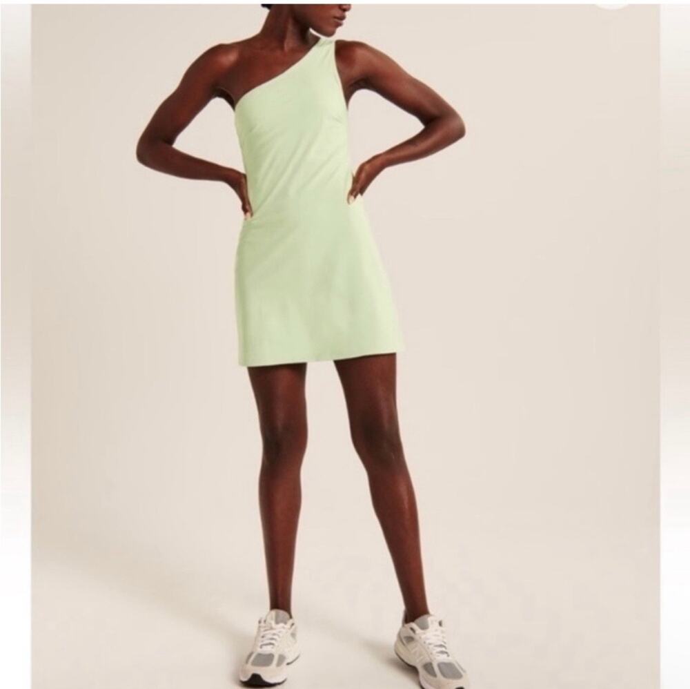 Abercrombie & Fitch Green One Shoulder Exercise Athletic Dress Womens XXLT